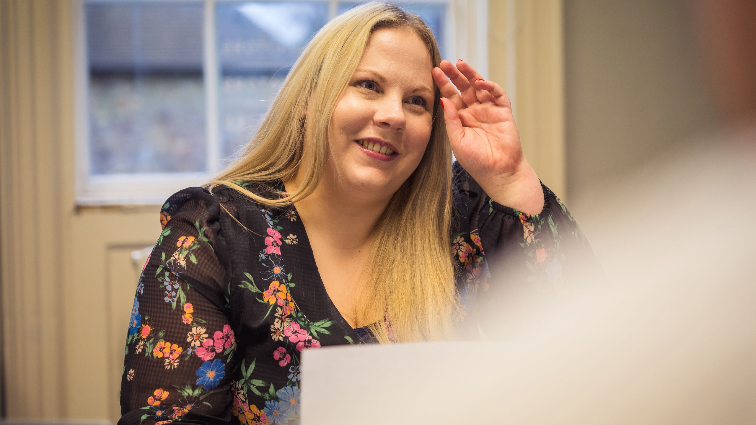 Rebecca Hatton, Wills, Trusts and Probate Solicitor, in a meeting with a client