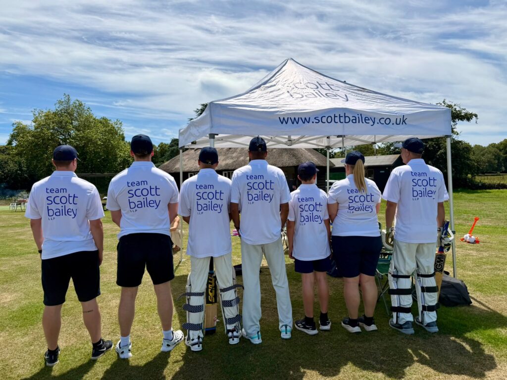 Team Scott Bailey at the Pylewell Park Cricket Super Sixes