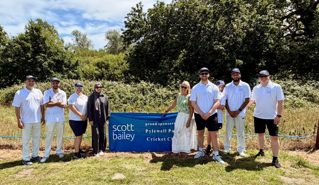 Team Scott Bailey at the Pylewell Park Cricket Super Sixes